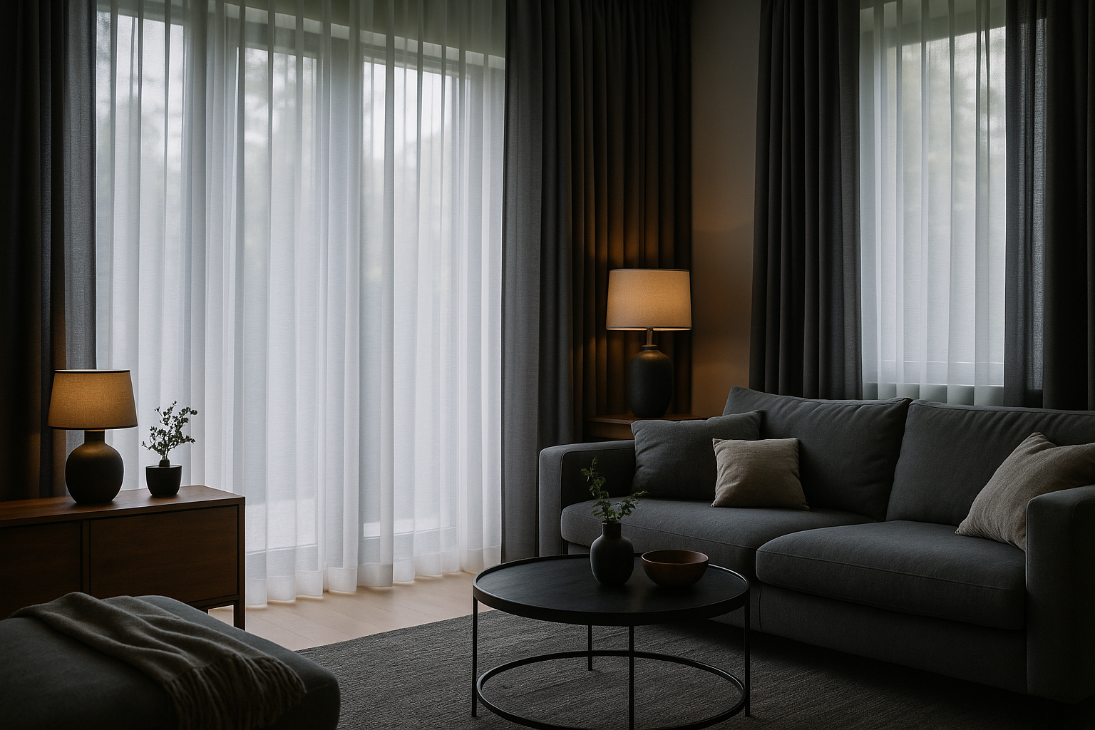 Massblick Vorhang Detail